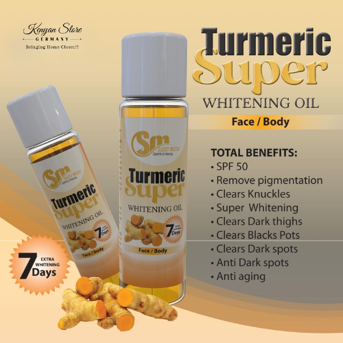 Strong Brightening & Lightening Body Set – Cream, Turmeric Oil & Vitamin C Serum | Even Skin Tone & Glow Boost - 3in1