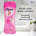 Clere Lanolin & Glycerine Hand & Body Lotion 400ml | Intensive 24h Moisture