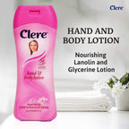 Clere Lanolin & Glycerine Hand & Body Lotion 400ml | Intensive 24h Moisture
