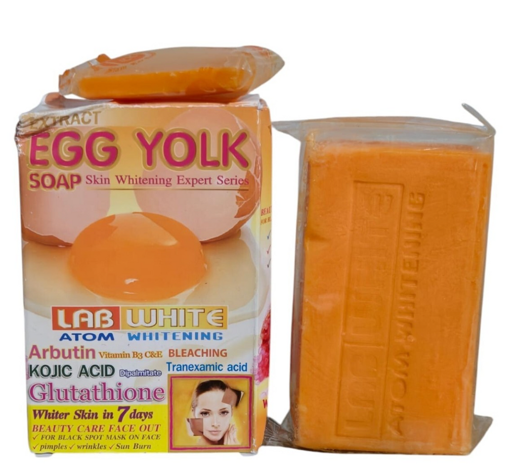 Lab White Egg Yolk Strong Lightening & Brightening Soap 160g – Kojic, Glutathione & Arbutin | Clear, Even Skin