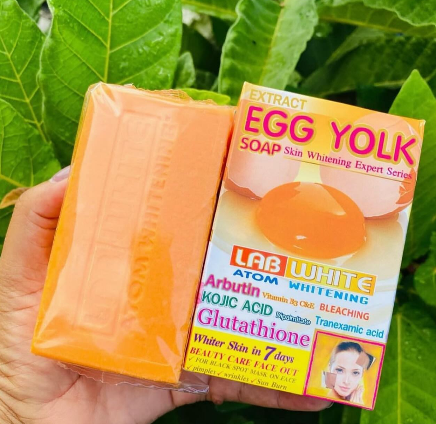 Lab White Egg Yolk Strong Lightening & Brightening Soap 160g – Kojic, Glutathione & Arbutin | Clear, Even Skin