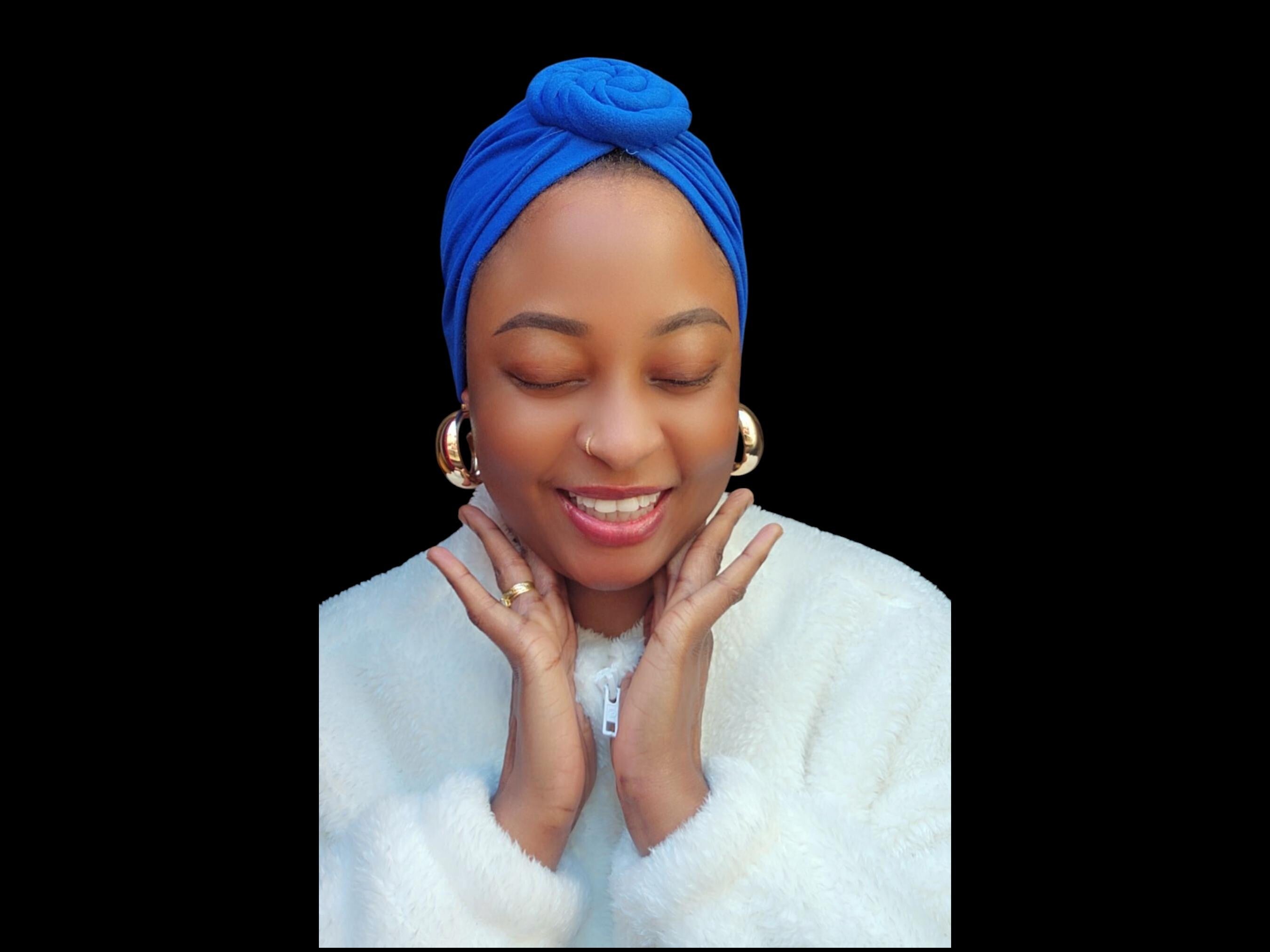 Pre-Tied Kenyan Top Knot Cotton Turban | Eco-Friendly Unisex Hair Cover | Hijab Tichel Tulband Friendly | Ships from Germany