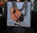 African Print Bag | Embroidered Africa Silhouette Work Bag | Kitenge Laptop Tote | Handmade Tanzania | Ships from Germany