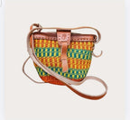 Handwoven Kiondo Basket | Handmade Kenyan Small Sisal Baskets | Tasche Kyondo | African Sisal Tote with Leather Straps | Ships from Germany