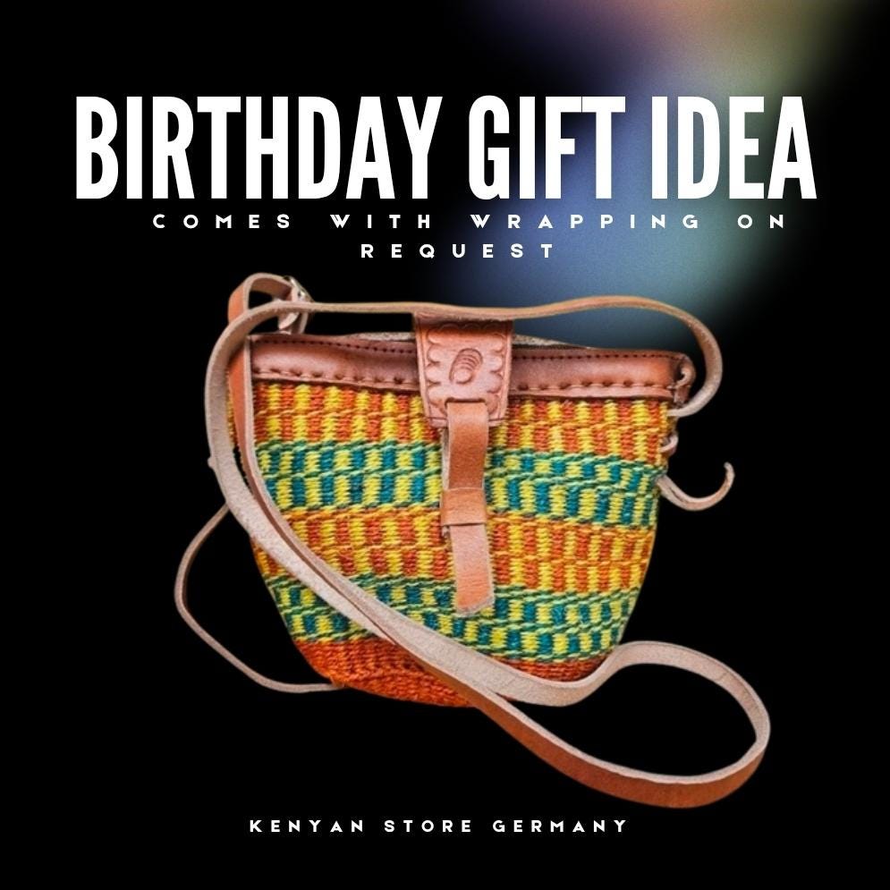 Handwoven Kiondo Basket | Handmade Kenyan Sisal Baskets | Tasche Kyondo | African Sisal Tote with Leather Straps | Ships from Germany