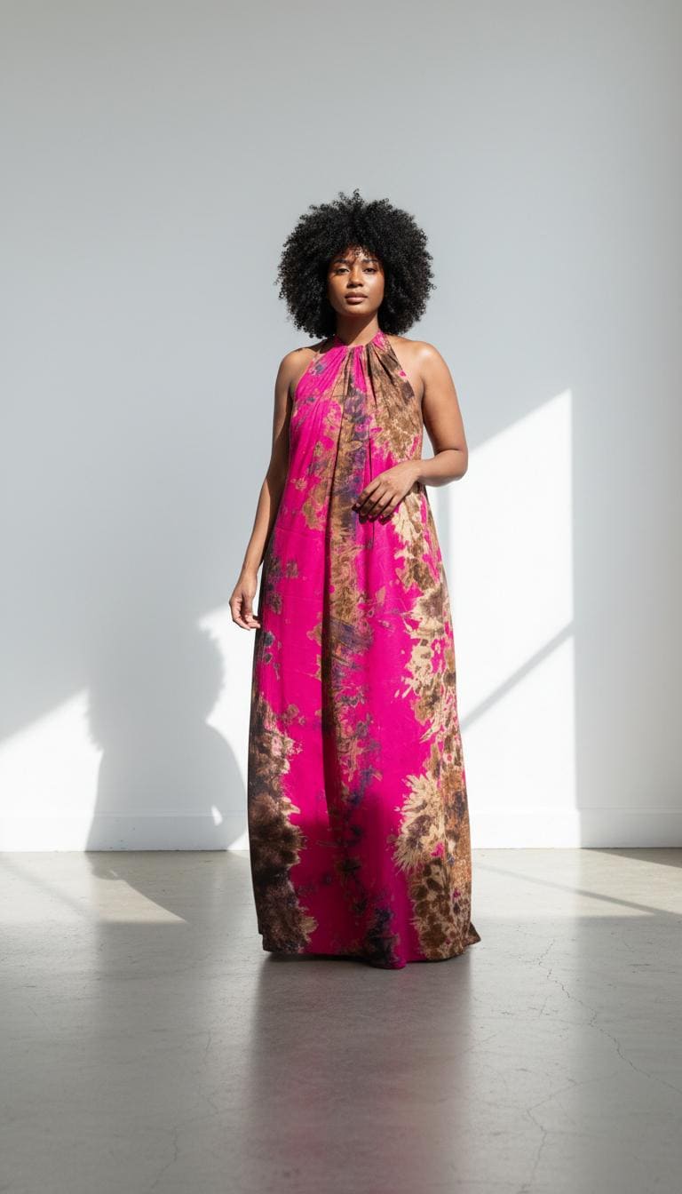 Backless Dera Dress WITH Inbuilt Bra | Swahili Dirac Kaftan | Rückenfreies Deera Maxi Kleid I Made in Kenya | Ships from Germany