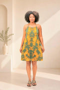 Short Backless Dera Dress WITH Inbuilt Bra | Rückenfreies Deera Maxi Kleid | Swahili Dirac Kaftan | Made in Kenya Dira | Ships from Germany