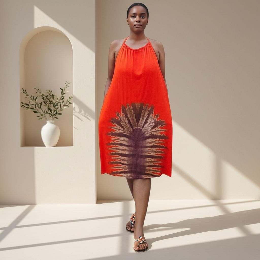 Short Backless Dera Dress WITH Inbuilt Bra | Rückenfreies Deera Maxi Kleid | Swahili Dirac Kaftan | Made in Kenya Dira | Ships from Germany