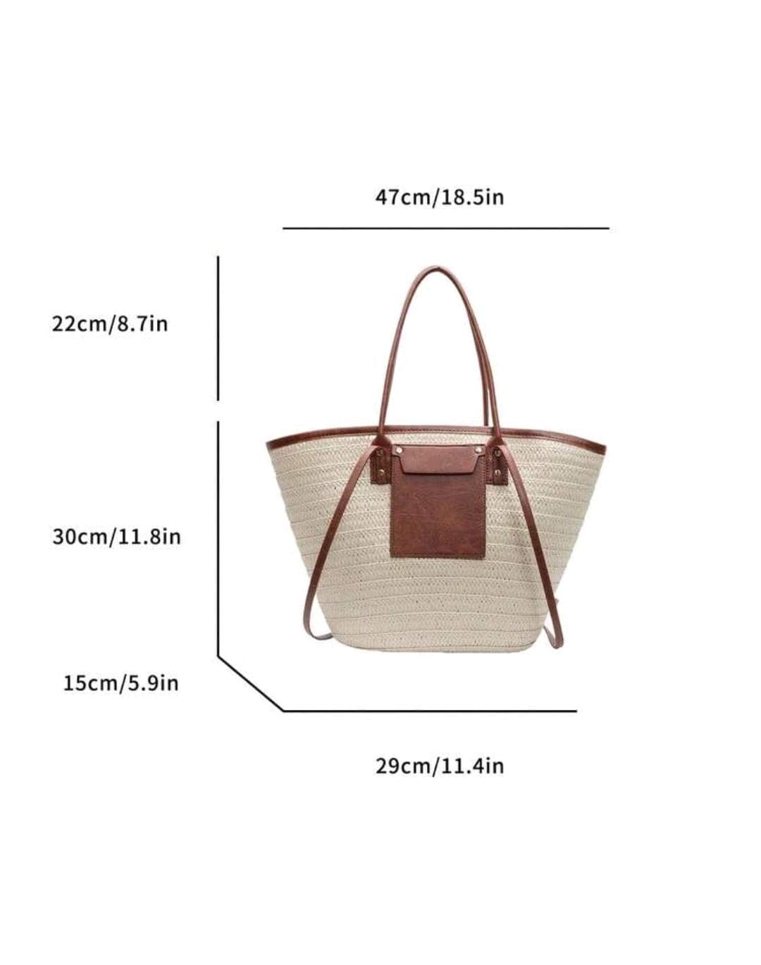 Large Capacity Cream Woven Tote Bag | Palm Straw Summer Bag for Women | Flechttasche | Beach Vacation Natural Braided Raffia Straw-Handbag