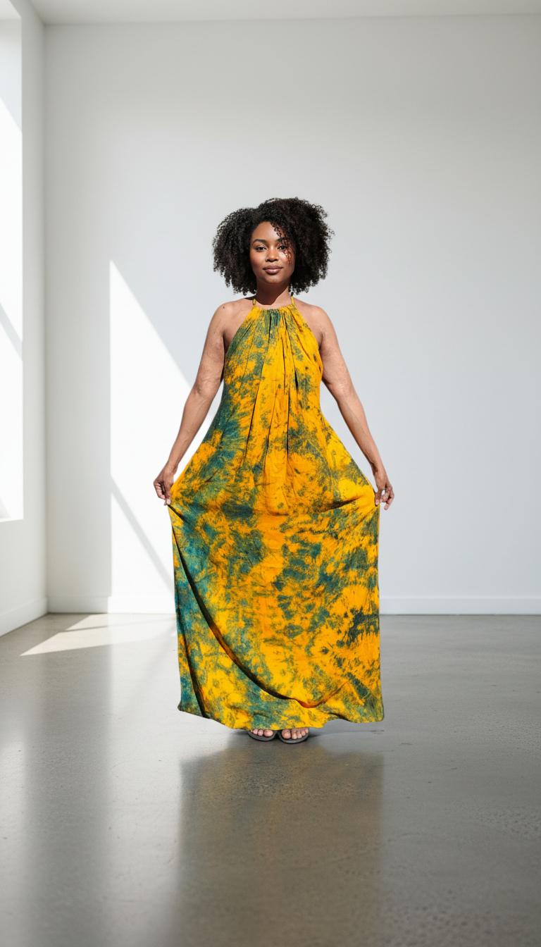 Backless Dera Dress WITH Inbuilt Bra | Swahili Dirac Kaftan | Rückenfreies Deera Maxi Kleid I Made in Kenya | Ships from Germany