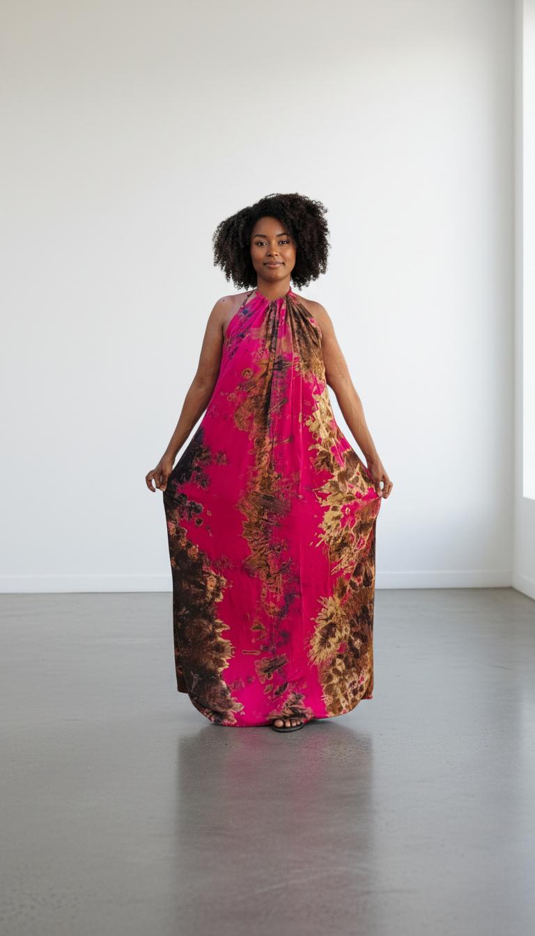 Backless Dera Dress WITH Inbuilt Bra | Swahili Dirac Kaftan | Rückenfreies Deera Maxi Kleid I Made in Kenya | Ships from Germany