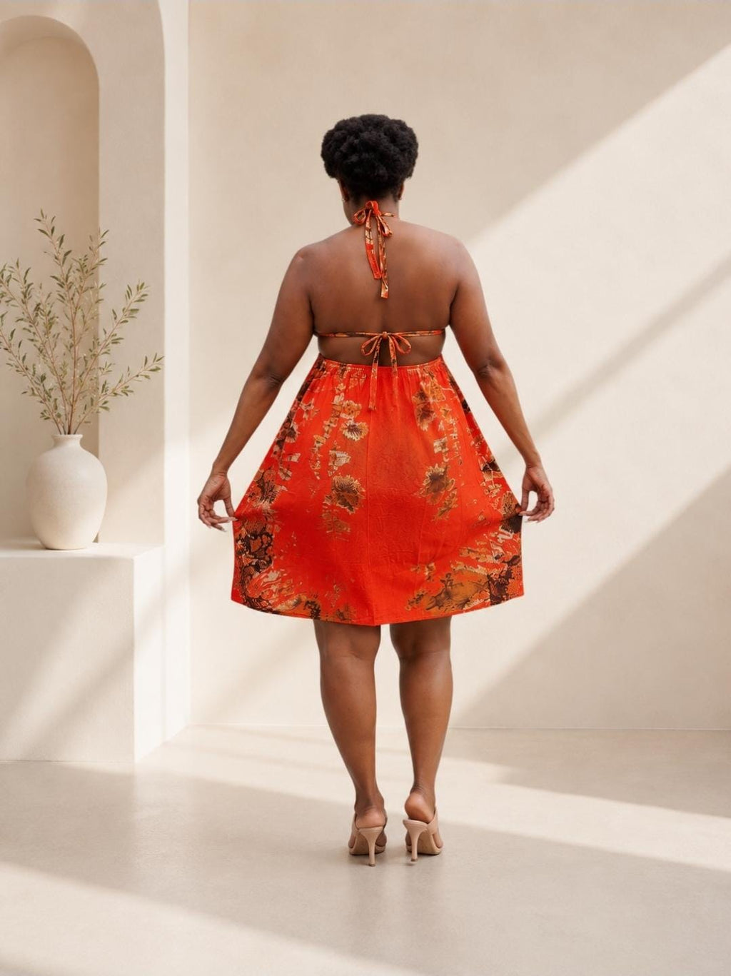 Short Backless Dera Dress NO Inbuilt Bra | Rückenfreies Deera Maxi Kleid | Swahili Dirac Kaftan | Made in Kenya Dira | Ships from Germany