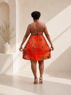 Short Backless Dera Dress NO Inbuilt Bra | Rückenfreies Deera Maxi Kleid | Swahili Dirac Kaftan | Made in Kenya Dira | Ships from Germany