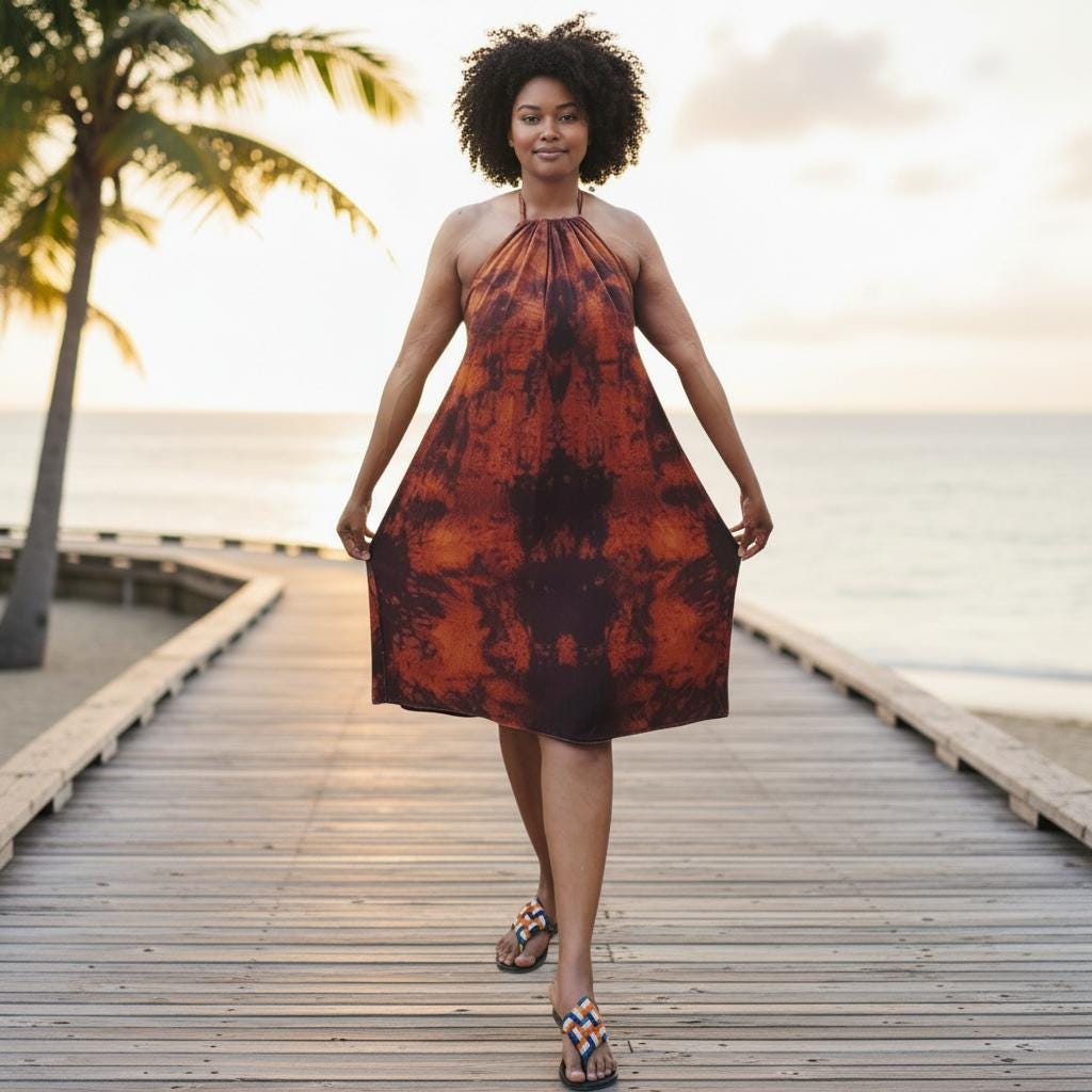 Short Backless Dera Dress NO Inbuilt Bra | Rückenfreies Deera Maxi Kleid | Swahili Dirac Kaftan | Made in Kenya Dira | Ships from Germany