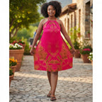 Short Backless Dera Dress NO Inbuilt Bra | Rückenfreies Deera Maxi Kleid | Swahili Dirac Kaftan | Made in Kenya Dira | Ships from Germany