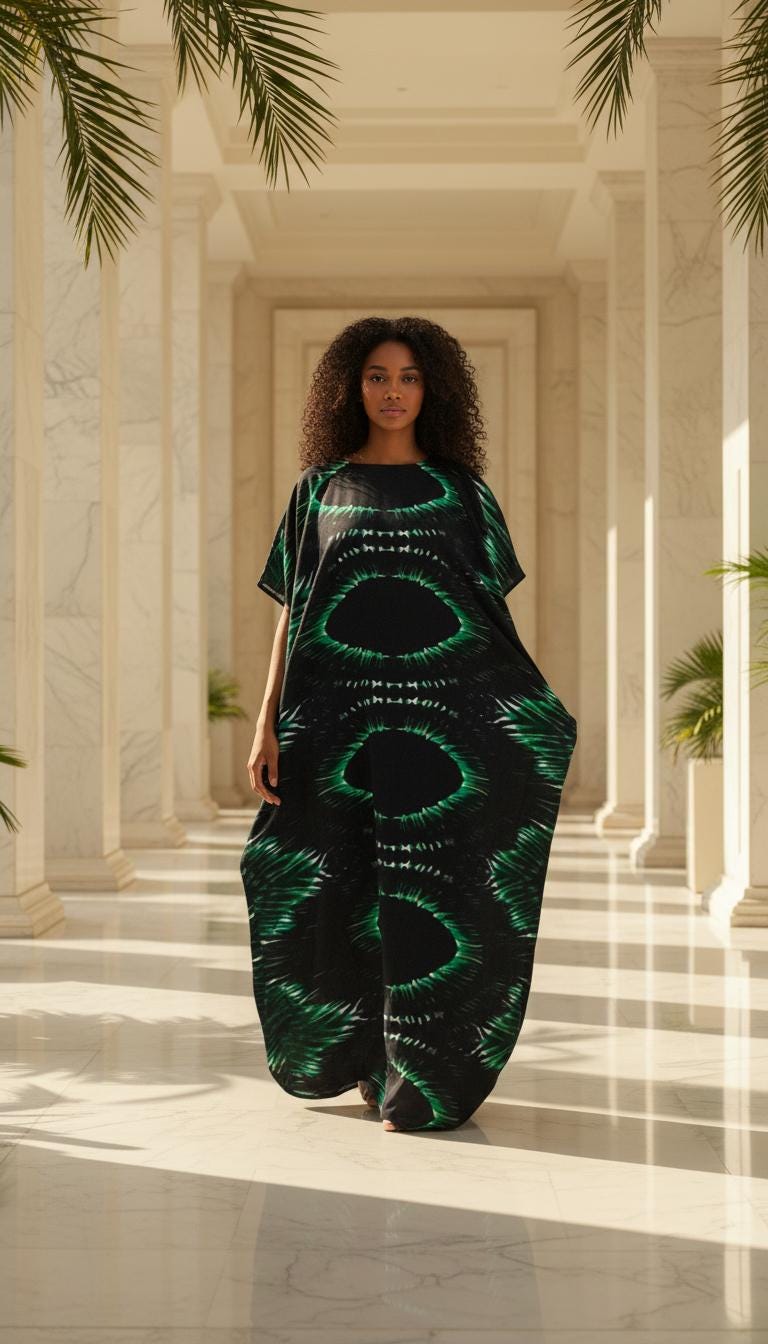 Kenyan Swahili Dera Dress: Dira Dirac | Somali Baati Kaftan | Authentic Coasterian Free Size African Deera | Ships from Germany