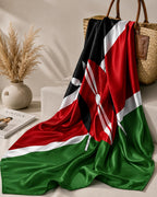 Kenya Flag Headscarf | Kenyan Pride Square Scarf Shawl | Diaspora Head Wrap | Kopftuch Kenia | Jamhuri Gift | Ships from Germany