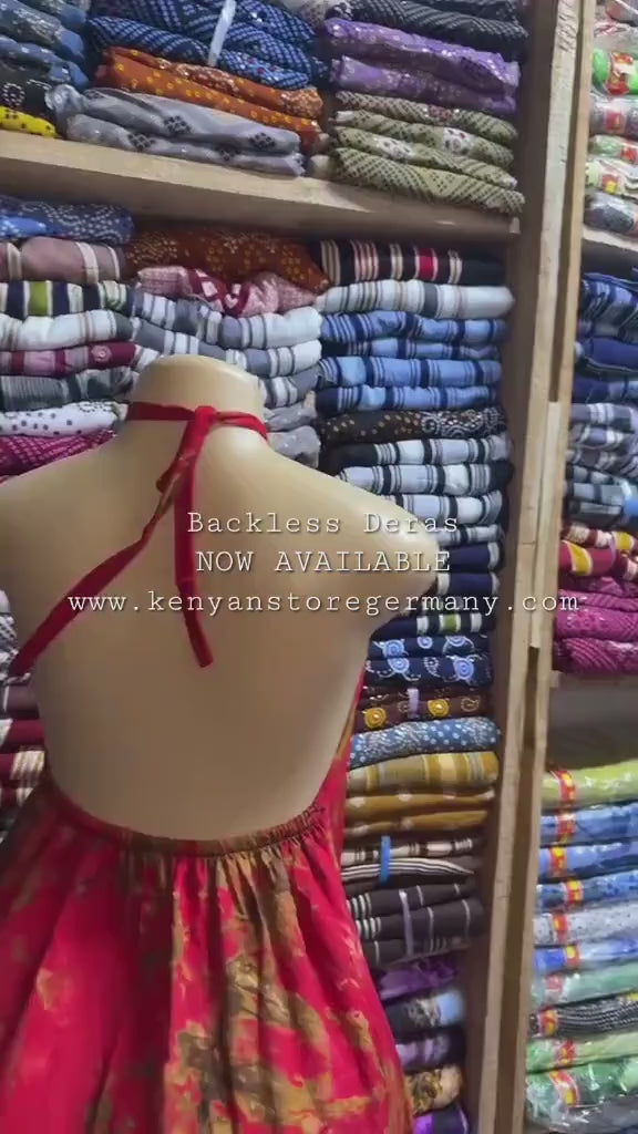 Backless Swahili Dera Dress with NO Inbuilt Bra |Dira Dirac | Somali Baati Kaftan | Coasterian Free Size Kenyan Deera | Ships from Germany