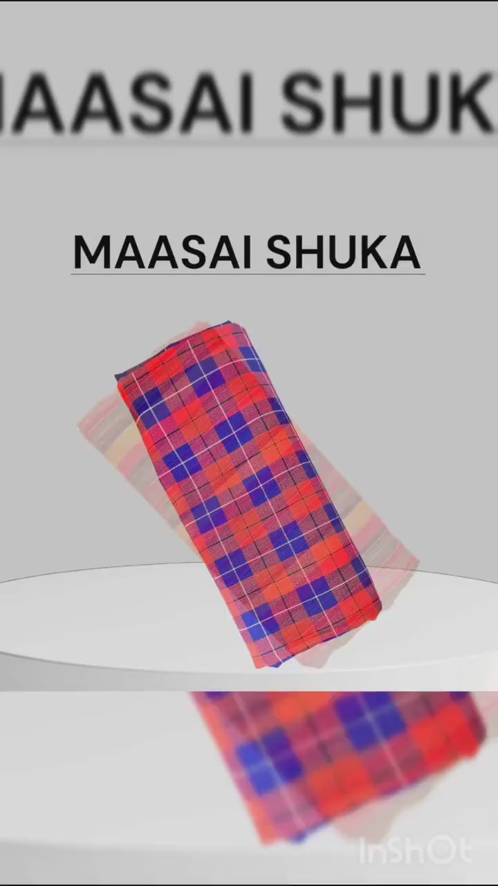 Kenyan Maasai Shuka Blanket  | Maasai Fabric | Kikoy Kikoi Kenia | African Safari Throw Sarong Shawl Blankets | Massai Tuch | Kenya Stoff