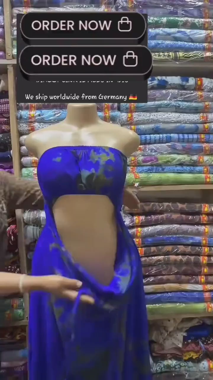 Backless Dera Dress WITH Inbuilt Bra | Swahili Dirac Kaftan | Rückenfreies Deera Maxi Kleid I Made in Kenya | Ships from Germany