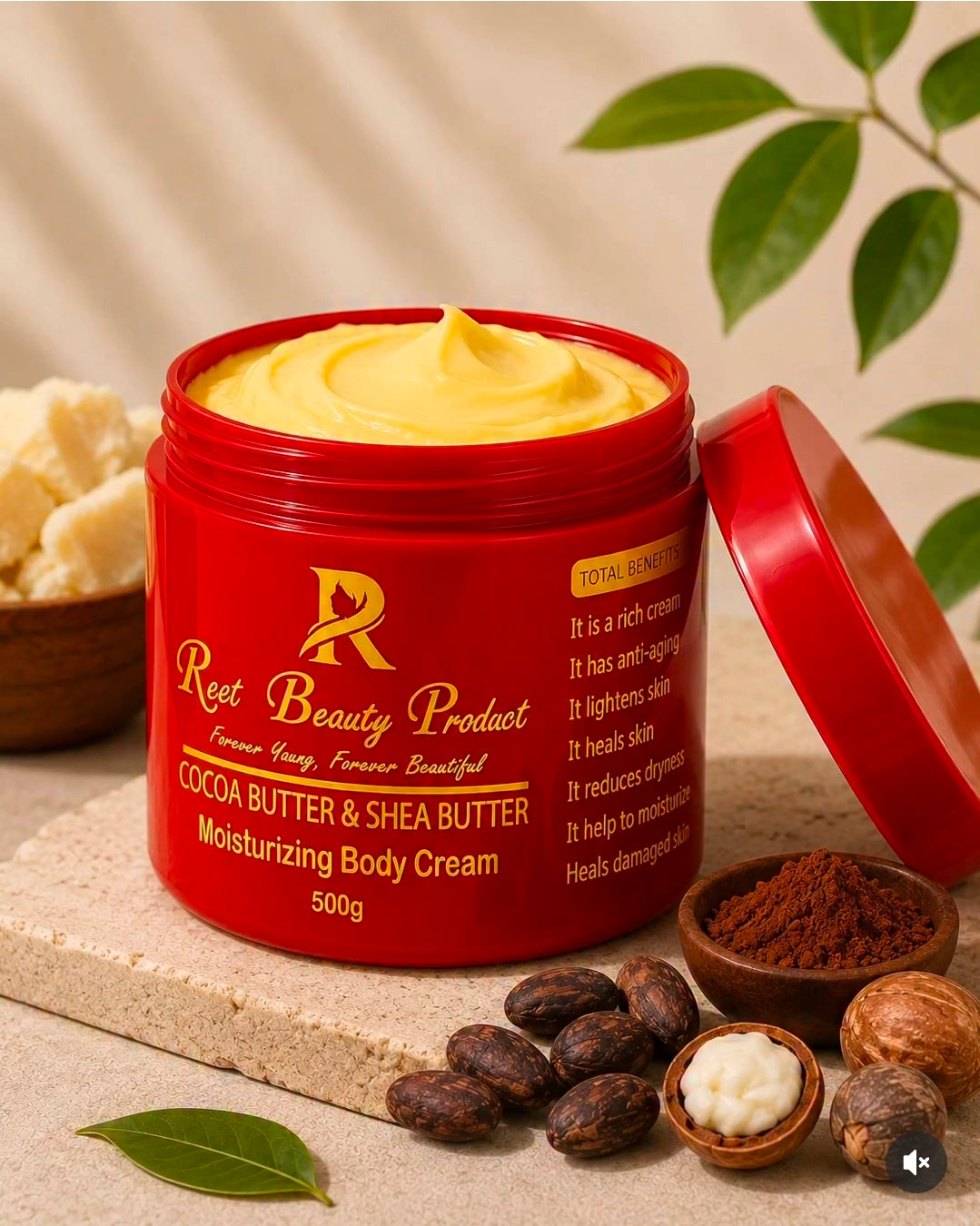 3in1 Reet Beauty Brightening Skincare Set – Serum, Body Oil & Shea Butter Cream | Smooth, Glowing Skin - 3in1