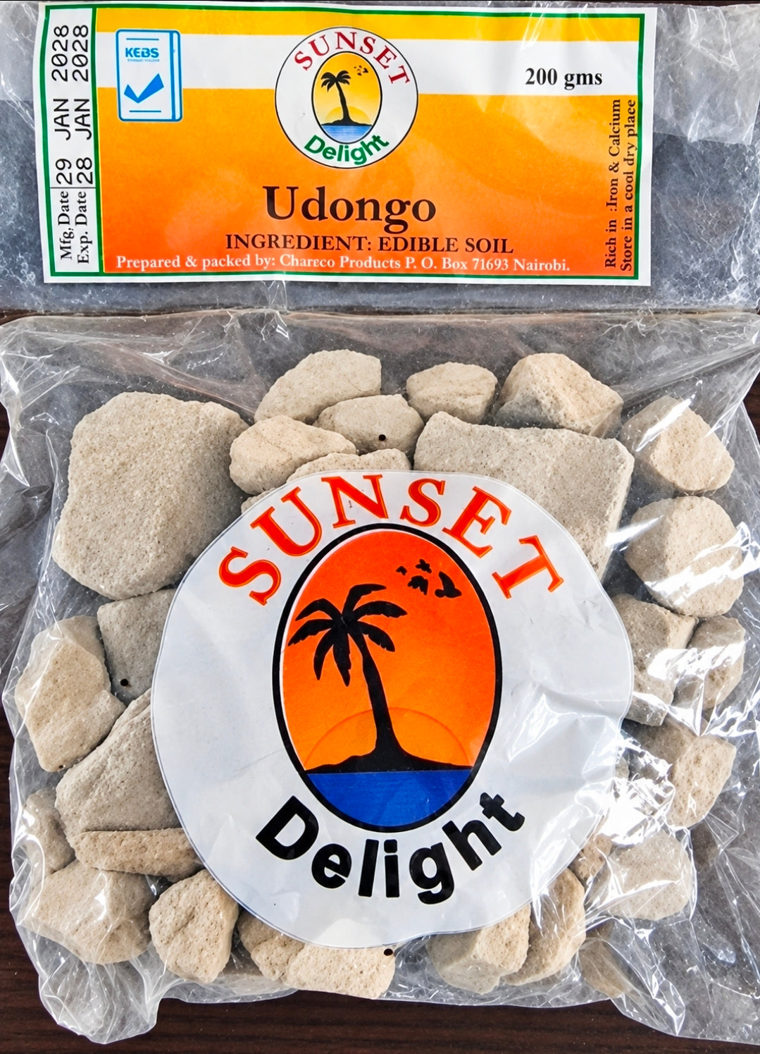 Kenyan Udongo Edible Clay Roasted Kaolin - 50g | 100g | 200g