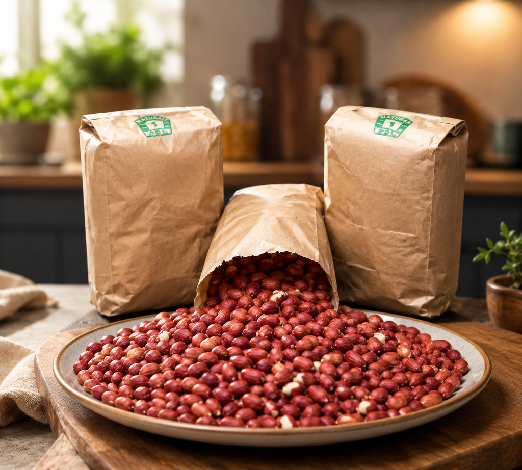 Raw Kenyan Groundnuts – Red Valencia Peanuts | Njugu Karanga from Kenya - 500g