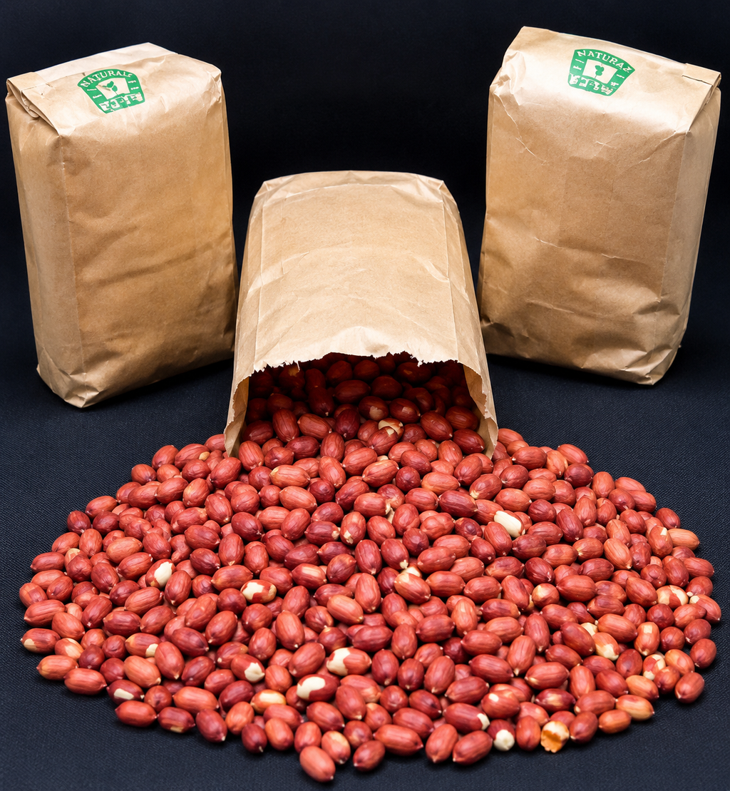 Raw Kenyan Groundnuts – Red Valencia Peanuts | Njugu Karanga from Kenya - 500g