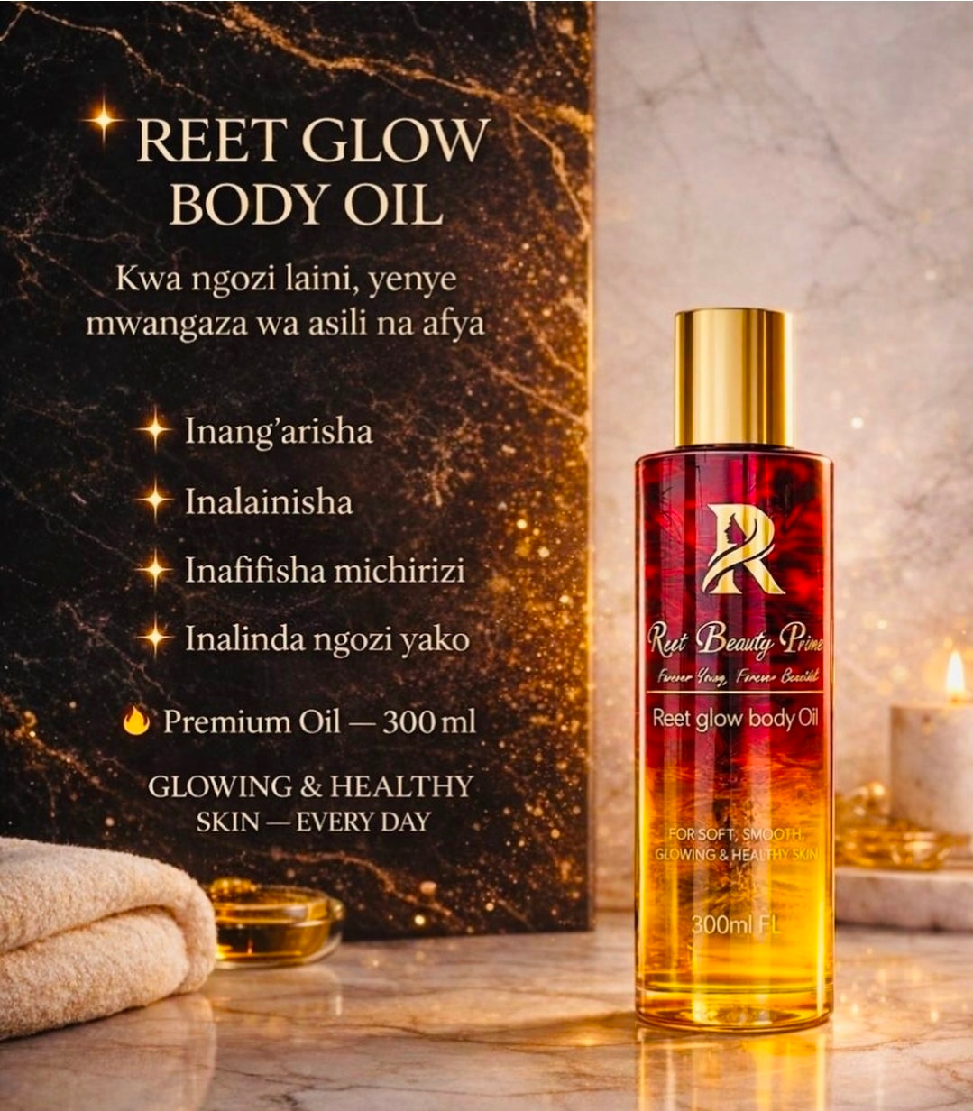 3in1 Reet Beauty Brightening Skincare Set – Serum, Body Oil & Shea Butter Cream | Smooth, Glowing Skin - 3in1