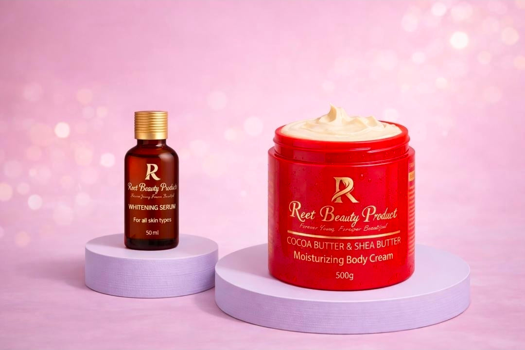3in1 Reet Beauty Brightening Skincare Set – Serum, Body Oil & Shea Butter Cream | Smooth, Glowing Skin - 3in1