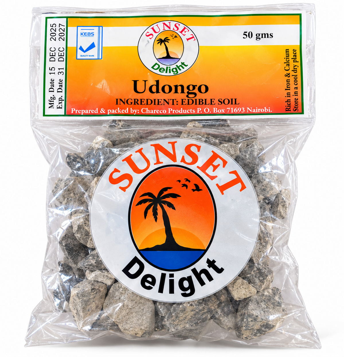 Kenyan Udongo Edible Clay Roasted Kaolin - 50g | 100g | 200g